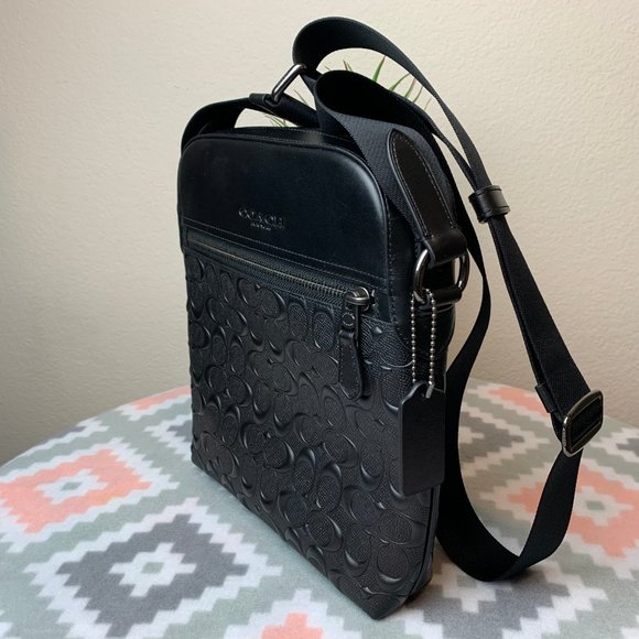 Coach Houston Flight Bag In Signature Leather - Picture 3 of 5